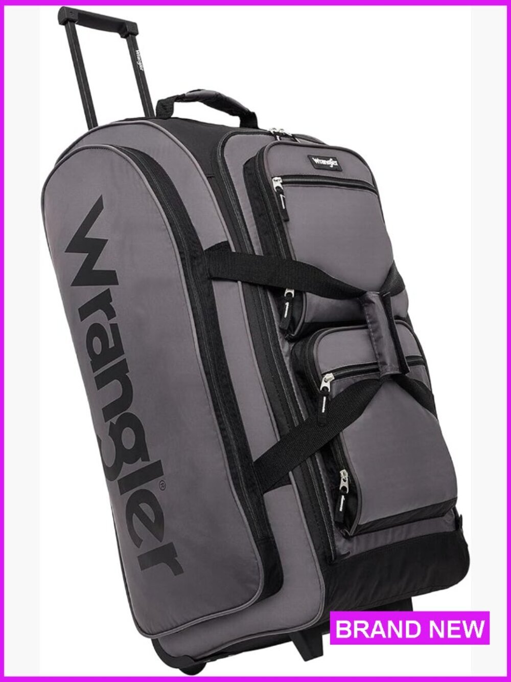 Rolling Duffel Bag Spacious Nylon Travel Gear 30-Inch Check-In Size Trolley - Picture 1 of 7